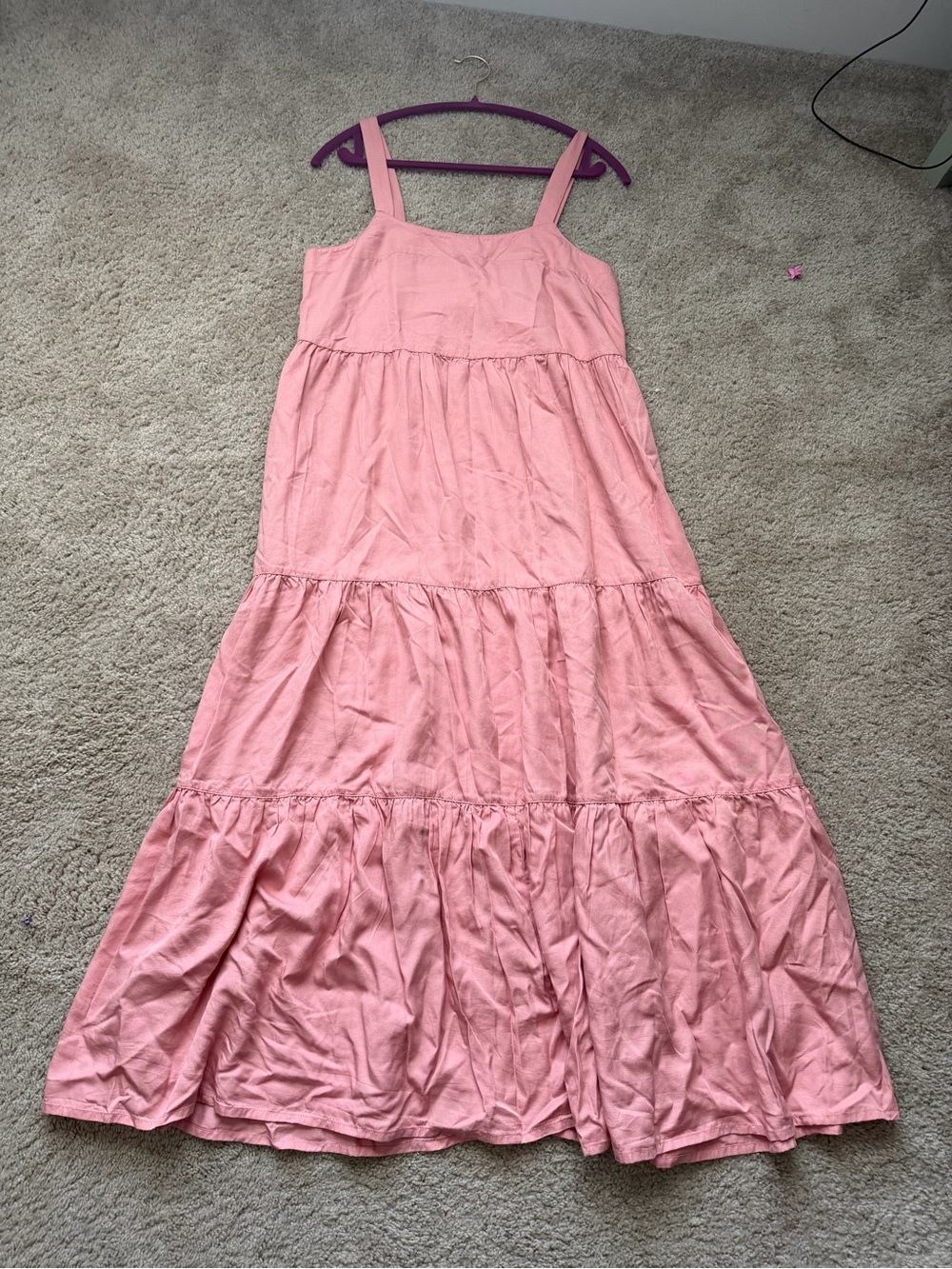 Pink Tiered Maxi Dress - Classic Summer Style